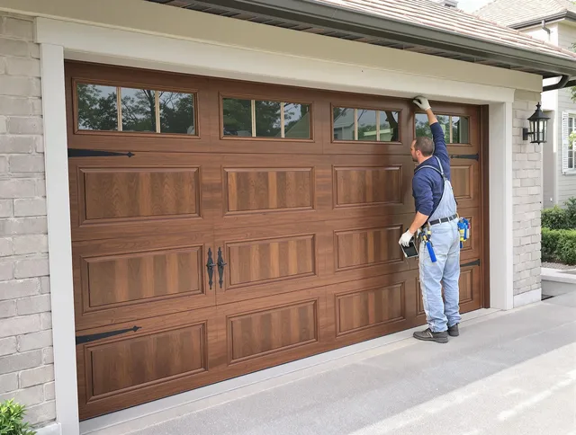 Custom garage door showcase by Cornelius Garage Door Repair in Cornelius