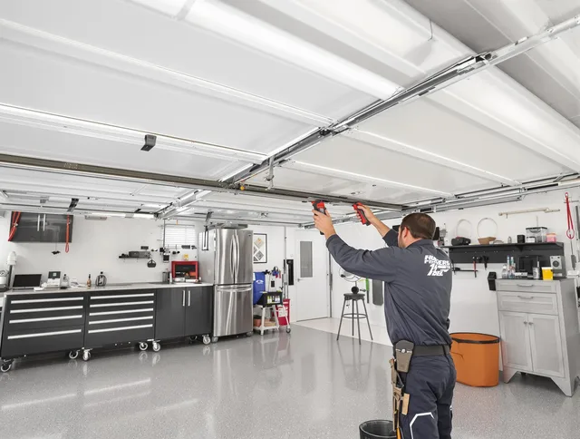 Overhead garage door repair service by Cornelius Garage Door Repair in Cornelius