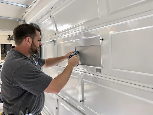 Garage door panel repair by Cornelius Garage Door Repair in Cornelius