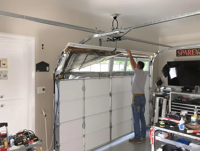 Garage door section replacement by Cornelius Garage Door Repair in Cornelius